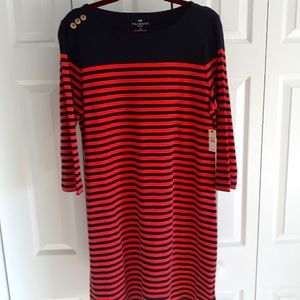 New Talbots red and orange dress